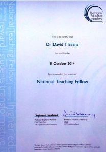David's NTFHEA certificate 2014